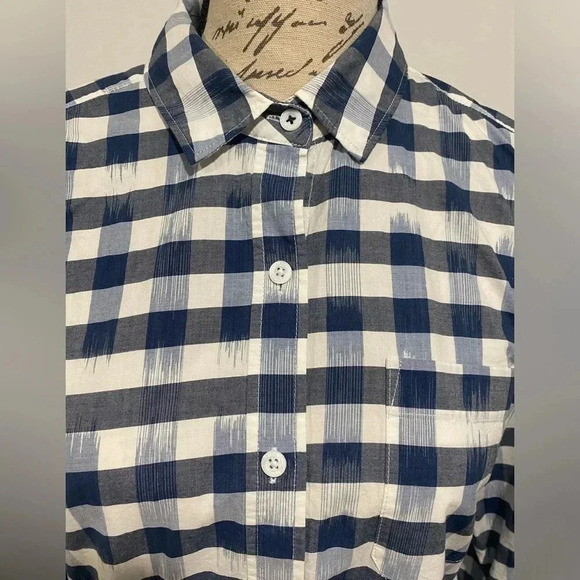 Tommy Bahama long sleeve plaid button up shirt blue/white size small - Picture 10 of 10